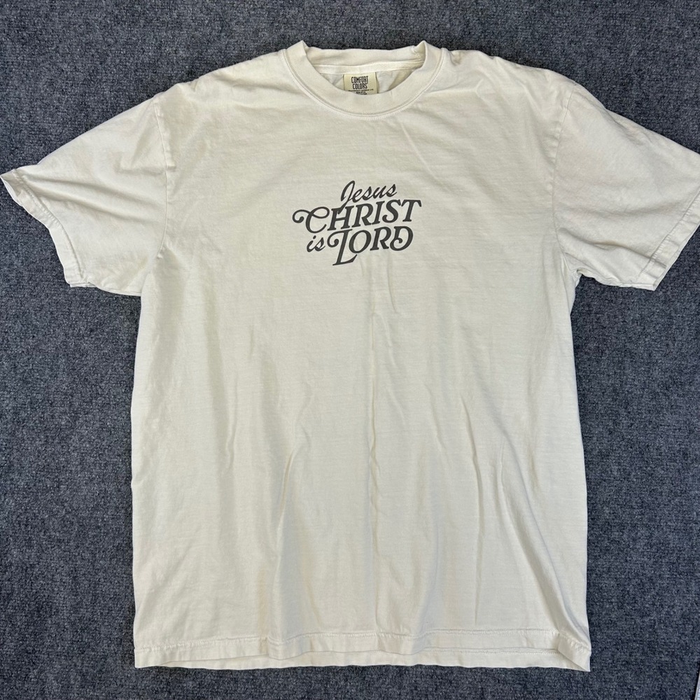 Comfort Colors Jesus Christ is Lord Philippians 2:9-11 Graphic T-Shirt Ivory L